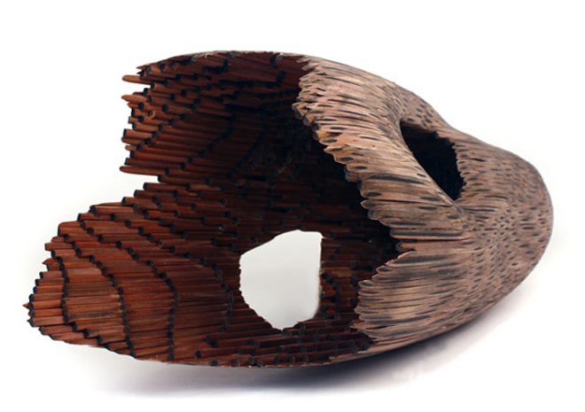 pencil, sculpture, jessica drenk. graphite, wood, organic, natural form, implement