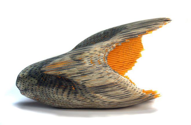 pencil, sculpture, jessica drenk. graphite, wood, organic, natural form, implement
