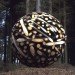 Lee Jae-Hyo, wood, Korean artist, giant wooden balls, sculptural wooden spheres, natural materials, green materials, timber, art, eco-art, eco-design,