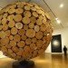 Lee Jae-Hyo, wood, Korean artist, giant wooden balls, sculptural wooden spheres, natural materials, green materials, timber, art, eco-art, eco-design,