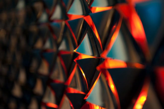 lotus dome, lille, france, studio roosegaarde, flower, smart foil, installation, interactive, detail