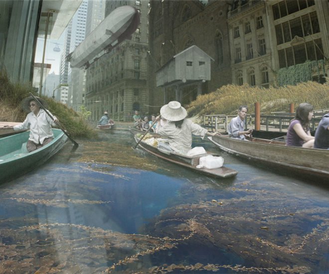 Aqualta, BLDGblog, Climate Change, flooded cities, global warming, melting ice caps, Rising Tides, rising water lines, Studio Lindfors, hurricane sandy, haunting images of flooded new york, flooded nyc, nyc flooded, nyc underwater, nyc under water, times square under water, nyc water world