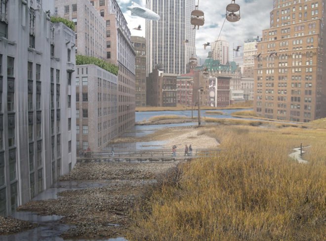 Aqualta, BLDGblog, Climate Change, flooded cities, global warming, melting ice caps, Rising Tides, rising water lines, Studio Lindfors, hurricane sandy, haunting images of flooded new york, flooded nyc, nyc flooded, nyc underwater, nyc under water, times square under water, nyc water world