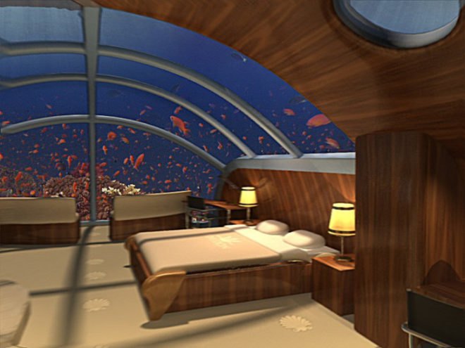 poseidon undersea resorts, underwater hotel, fiji hotel, unusual hotel, submerged house