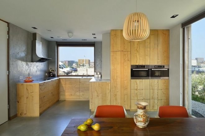 Rieteiland-Oost Island House, green roof, Egeon Architecten, green design, sustainable design, sedum roof, sustainable timber, fair timber, daylighting, energy efficiency, heat pump, underfloor heating, natural ventilation, insulation, The Netherlands, IJburg Residential Complex