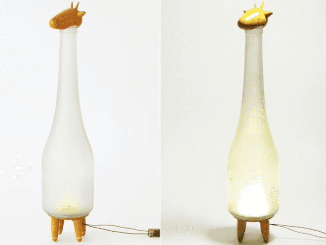 Nishi Chauhan, India, hippos, pigs, upcycled glass lamps, animal farm, recycled materials, art, green design, sustainable design, crafts, wood and lac, eco design, sustainable lighting,