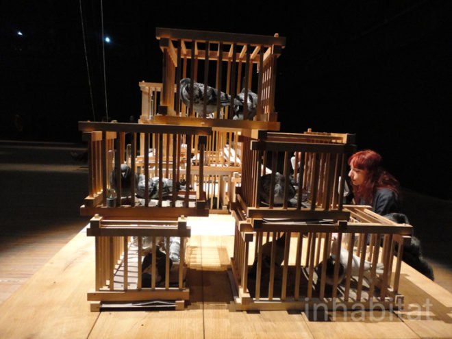 green design, eco design, sustainable design, Ann Hamilton, The event of the thread, Park Avenue Armory, interactive art installations NYC, swing art installation, Aristotle, trained pigeons