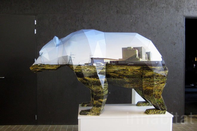 Anna Garforth, Papercraft, Bear, recycled cardboard, migration, human landscape, Animals, Art, Recycled Materials, Green Design Events, dutch design week