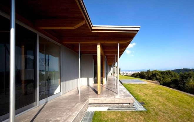 B House, Kumamoto, Japan, Anderson Anderson Architecture, off-grid, prefabricated architecture, renewable energy, green design, sustainable design, eco-design, green roof, geothermal, solar power, timber frame, renewable energy, daylighting