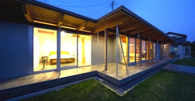 B House, Kumamoto, Japan, Anderson Anderson Architecture, off-grid, prefabricated architecture, renewable energy, green design, sustainable design, eco-design, green roof, geothermal, solar power, timber frame, renewable energy, daylighting