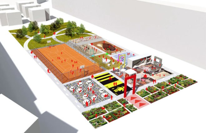 Recycled Materials, Apartments, BOARD, Netherlands, Dutch, Playground, urban design, landscape, green, competition, Richard Krajicek Foundation, Playground Awards
