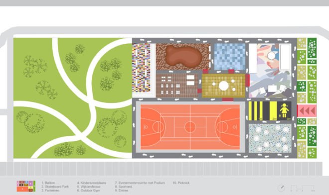 Recycled Materials, Apartments, BOARD, Netherlands, Dutch, Playground, urban design, landscape, green, competition, Richard Krajicek Foundation, Playground Awards