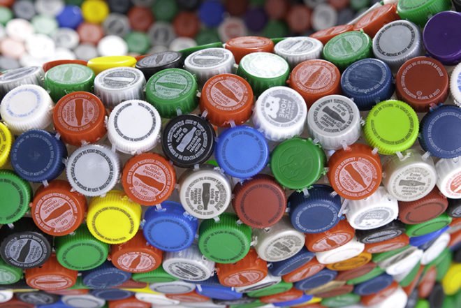 BRC Designs, Capped Out Chair, Spartanburg, recycled bottle tops, recycled plastic, recycled steel, Art, green furniture, Recycled Materials
