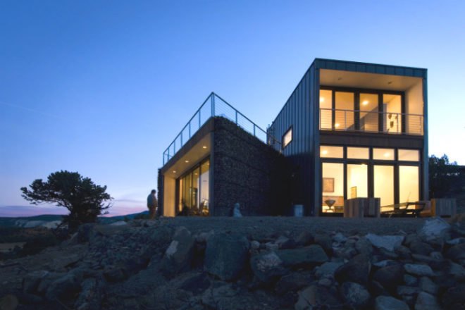 Buddhist Retreat, Imbue Design, gabion baskets, eco retreat, desert architecture, torrey, utah, eco home