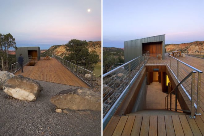 Buddhist Retreat, Imbue Design, gabion baskets, eco retreat, desert architecture, torrey, utah, eco home