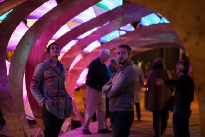 ColoniaTecne, Bios Design Collective, led lighting, temporary pavilion, san jose, biomimicry, nature-inspired design