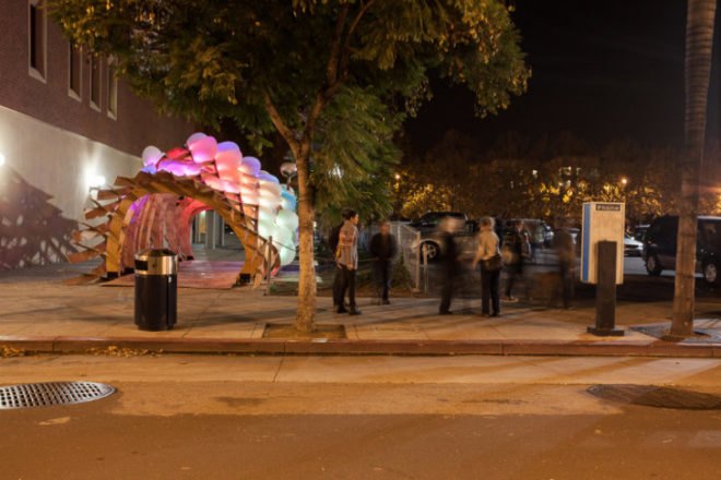 ColoniaTecne, Bios Design Collective, led lighting, temporary pavilion, san jose, biomimicry, nature-inspired design