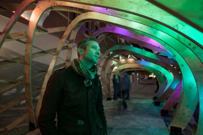 ColoniaTecne, Bios Design Collective, led lighting, temporary pavilion, san jose, biomimicry, nature-inspired design