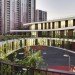 green roof, daylighting, pixelated facade, Mikou Design Studio, Bobigny School in France, sustainable design, eco-design, green design, urban design, education, Bobigny