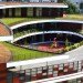 green roof, daylighting, pixelated facade, Mikou Design Studio, Bobigny School in France, sustainable design, eco-design, green design, urban design, education, Bobigny