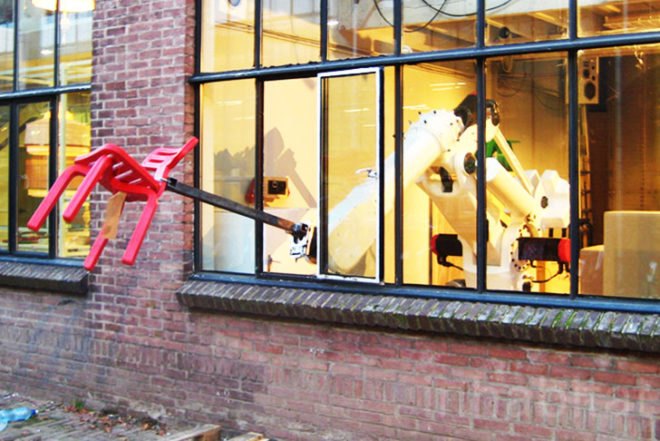 Dirk Van Der Kooij, 3D Printing Robot, Chubby Chair, dutch design, Dutch Design Week, recycled fridges, recycled e-waste, recycled CDs, Ana Lisa Alperovich, Green Design Events, Recycled Materials, green furniture, zero waste