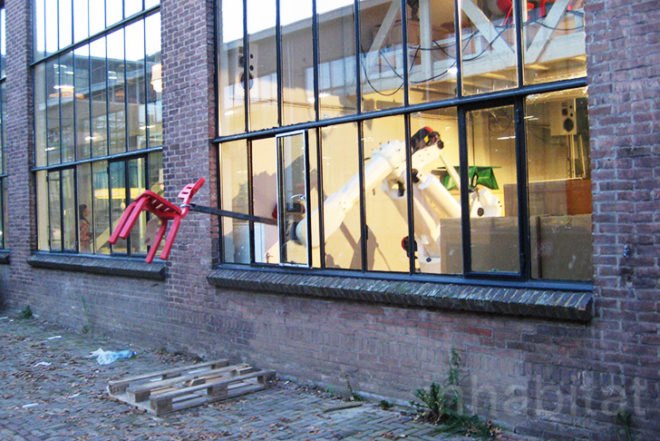 Dirk Van Der Kooij, 3D Printing Robot, Chubby Chair, dutch design, Dutch Design Week, recycled fridges, recycled e-waste, recycled CDs, Ana Lisa Alperovich, Green Design Events, Recycled Materials, green furniture, zero waste