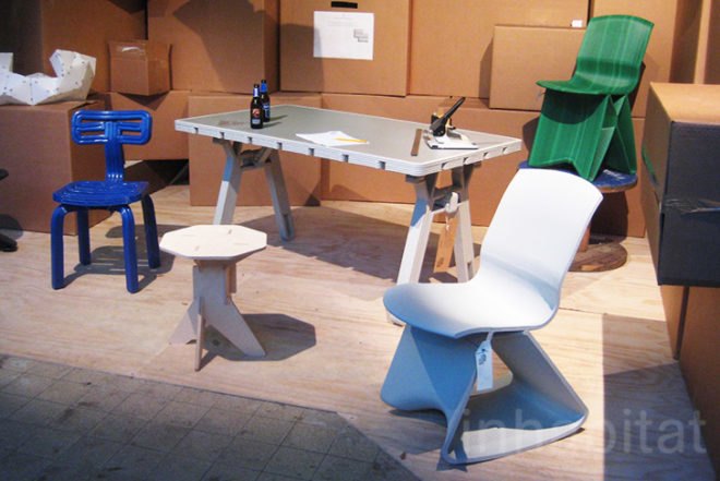 Dirk Van Der Kooij, 3D Printing Robot, Chubby Chair, dutch design, Dutch Design Week, recycled fridges, recycled e-waste, recycled CDs, Ana Lisa Alperovich, Green Design Events, Recycled Materials, green furniture, zero waste