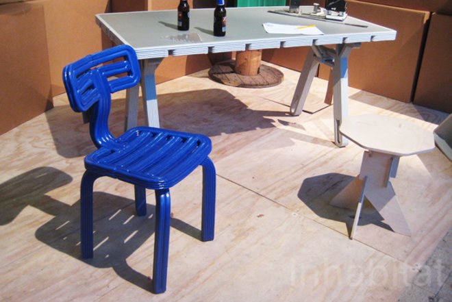 Dirk Van Der Kooij, 3D Printing Robot, Chubby Chair, dutch design, Dutch Design Week, recycled fridges, recycled e-waste, recycled CDs, Ana Lisa Alperovich, Green Design Events, Recycled Materials, green furniture, zero waste