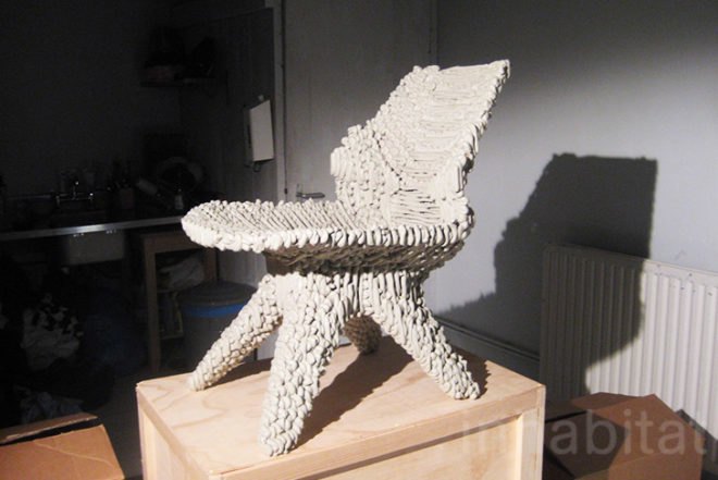 Dirk Van Der Kooij, 3D Printing Robot, Chubby Chair, dutch design, Dutch Design Week, recycled fridges, recycled e-waste, recycled CDs, Ana Lisa Alperovich, Green Design Events, Recycled Materials, green furniture, zero waste