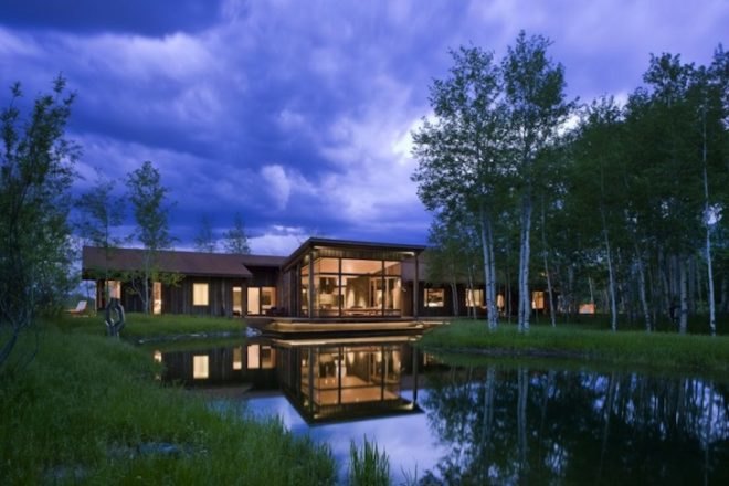 geothermal, Ward + Blake Architects, Wyoming, EHA Residence, sustainable materials, bamboo, LED lighting, water table, recycled materials, low carbon footprint, corten steel, sustainable design, green design, eco-design