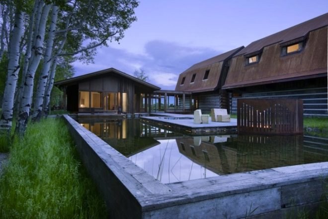 geothermal, Ward + Blake Architects, Wyoming, EHA Residence, sustainable materials, bamboo, LED lighting, water table, recycled materials, low carbon footprint, corten steel, sustainable design, green design, eco-design