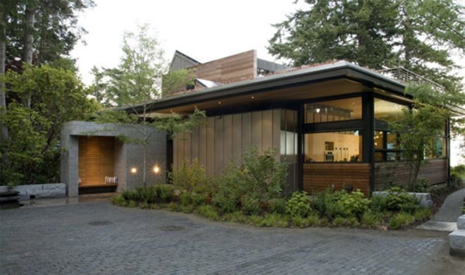 Ellis Residence, LEED Platinum, Bainbridge Island, Coates Design, Matthew Coates, Seattle, Residence, modern, sustainable, photovoltaic, rainwater collection, green roof