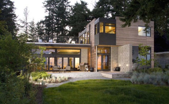 Ellis Residence, LEED Platinum, Bainbridge Island, Coates Design, Matthew Coates, Seattle, Residence, modern, sustainable, photovoltaic, rainwater collection, green roof