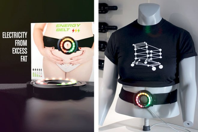 The Nano Supermarket, Energy Belt, Emmy van Roosmalen, Ducth Design Week, sustainable energy, body fat, belt, dutch design, Accessories and Fashion, Renewable Energy, Green Products,