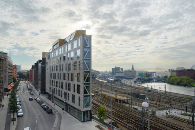 Flat Iron Building, Rosenbergs Arkitekter, stockholm, eco office, leed gold office