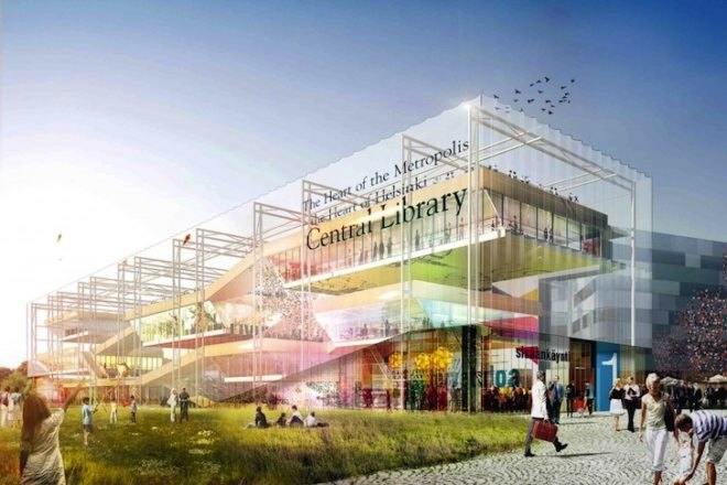 STL Architects, Helsinki, FInland, culture, library, central library, green roof, daylighting, sustainable design, eco-design, green design