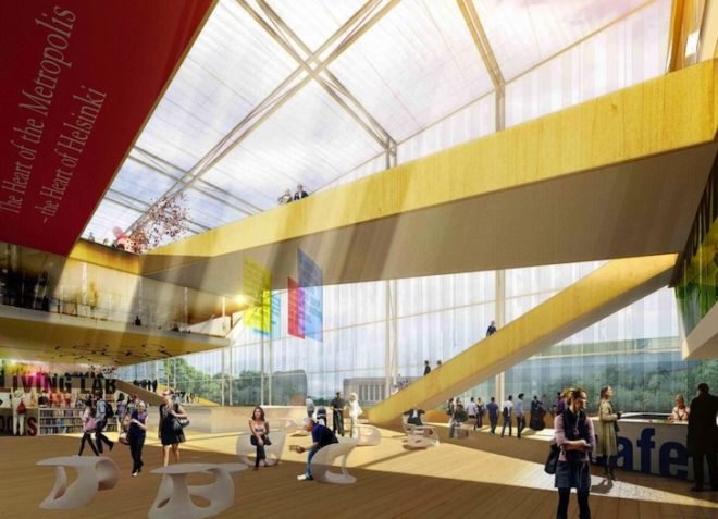 STL Architects, Helsinki, FInland, culture, library, central library, green roof, daylighting, sustainable design, eco-design, green design