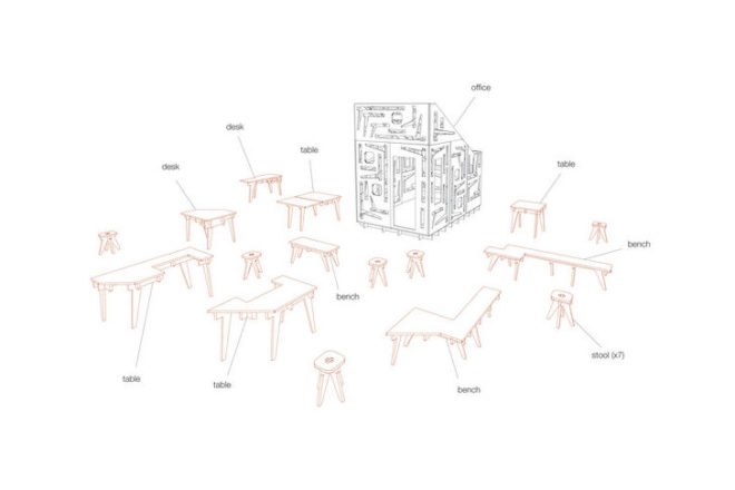 House of Furniture Parts, Studio Makkink and Bey, multi-functional furniture, green furniture, droog, green architecture, green design
