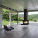 green design, eco design, sustainable design, HHF Architects, House D, basel Switzerland, glass curtains, submerged home, timber home, open plan home