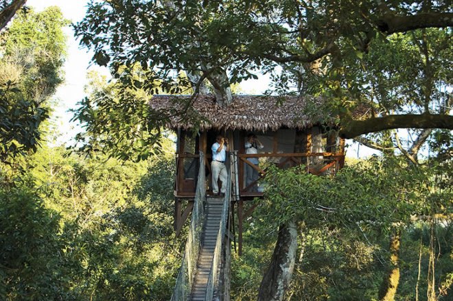 green design, eco design, sustainable design, Biodiversity Capital of Peru, Inkaterra Reserva Amazonica, Amazon rainforest escape, ecological reserve, Southern Peruvian Rainforest, eco-luxury resort, thatched roof villa, tree house hotel