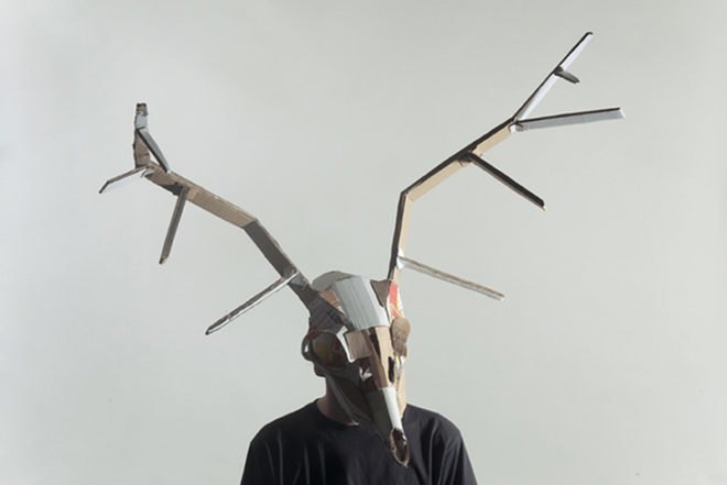 Jozef Mrva, masks, animals, recycled cardboard, Nietzsche, Shamanic, Art, DIY, Recycled Materials, Recycling / Compost, animal mask