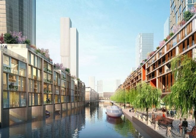 KPF, China, Master Plan, urban planning, city planning, Meixi Lake, pop-up, canals, lakes,