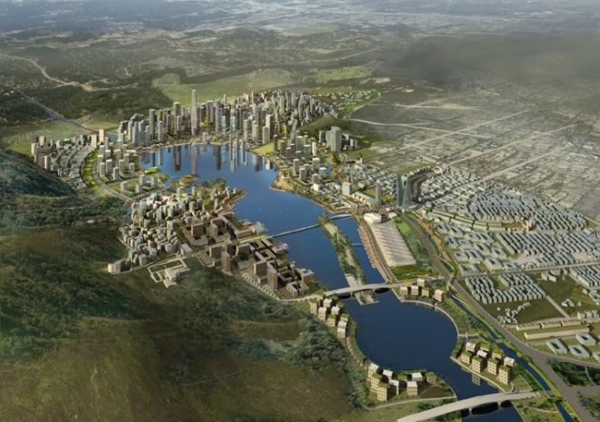 KPF, China, Master Plan, urban planning, city planning, Meixi Lake, pop-up, canals, lakes,
