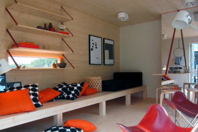 Kenjo Floating Guest House, floating house, prefab, prefab cabin, sweden, prefab floating cabin