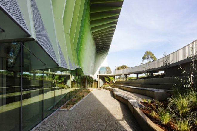 Knox Innovation Opportunity and Sustainability Centre, Woods Bagot, KIOSC, melbourne, eco school, eco university, sustainable education