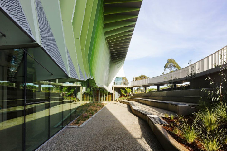 Knox Innovation Opportunity and Sustainability Centre, Woods Bagot, KIOSC, melbourne, eco school, eco university, sustainable education