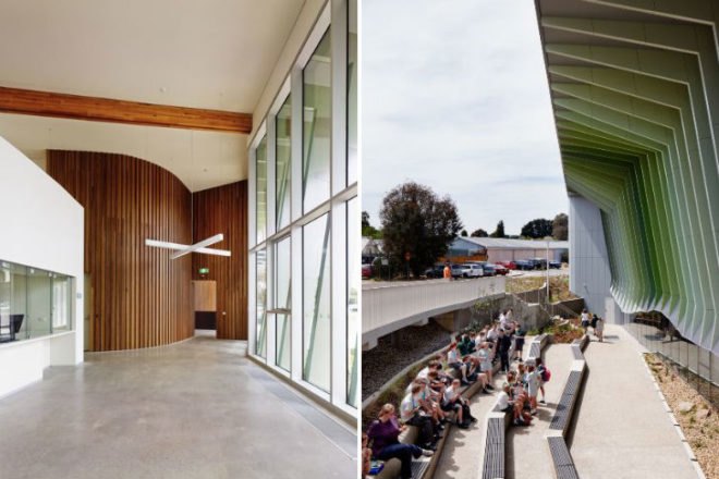 Knox Innovation Opportunity and Sustainability Centre, Woods Bagot, KIOSC, melbourne, eco school, eco university, sustainable education