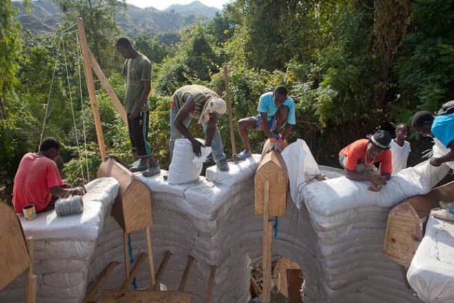 Konbit Shelter, Haiti, earth bag structure, super adobe, disaster proof design, disaster recovery, affordable housing,