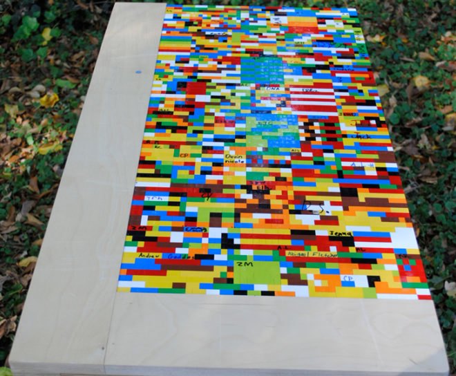MDC Interiors, lego table, lego bricks, sustainable design, green design, green furniture, recycled furniture, recycled materials, green interiors, sustainable furniture