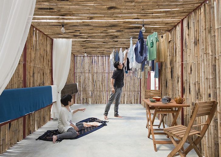 bamboo, Vo Trong Nghia Architects, low income housing, social design, humanitarian design, sustainable design, eco design, green design, viet nam, tiny homes, housing prototype, Mekong Delta